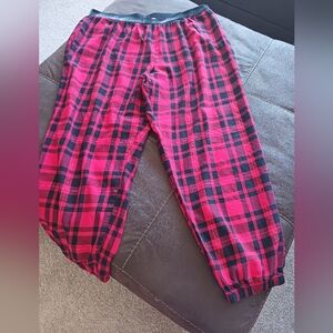 Victoria's Secret Plaid Red Pajama Bottoms Size XL EUC